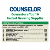 Award Logo - Counselor's Top 10 Fastest Growing Supplier
