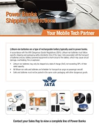 Power Bank Shipping Restrictions - Download Marketing Flyer