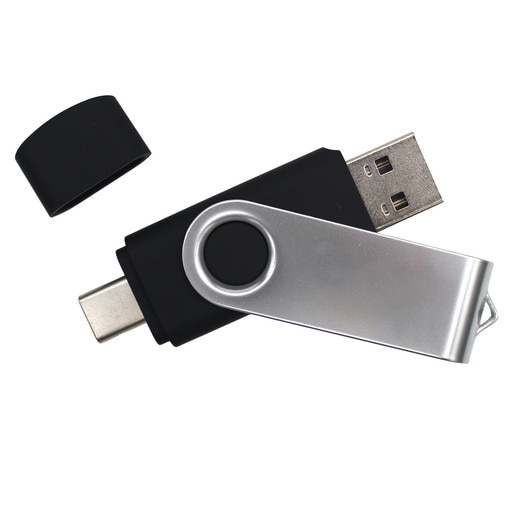 Scott Usb USB Drives | Scottsdale 2.0 USB Flash Drive Silver Swivel Type A & C